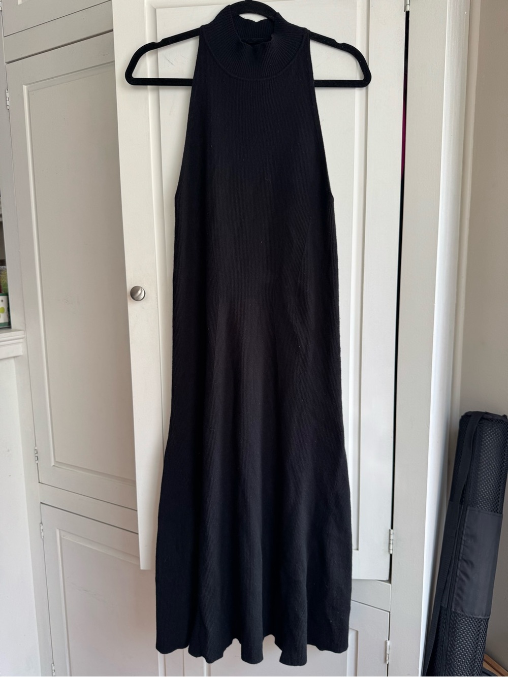 Banana Republic Black Sleeveless Maxi Dress with Mock Neck